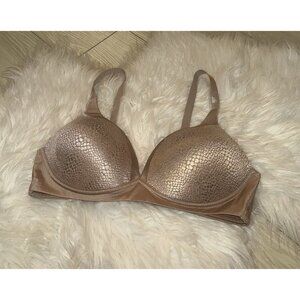 Warners W4013 Blissful Benefits Back Smoothing Bra WF Lace Womens 36B Beige